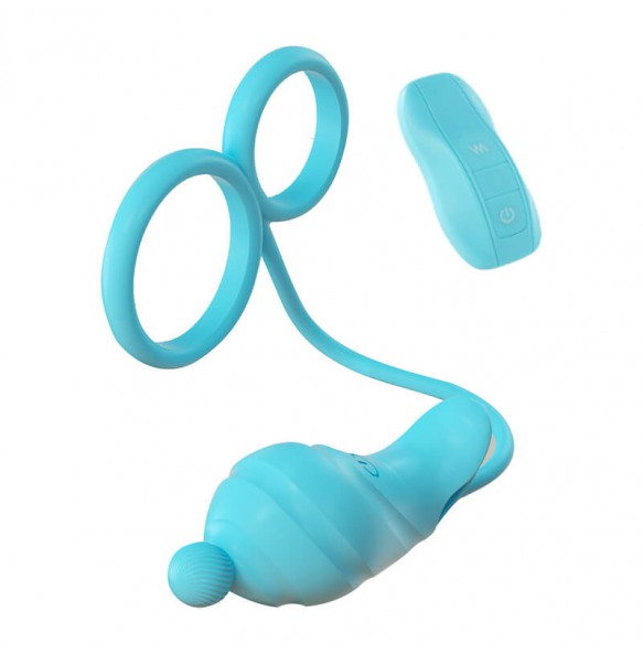 MizzZee - Top Bead Playful Bird Vibrating Ring Couple’s Dual-Vibe (Chargeable - Tiffany Blue)